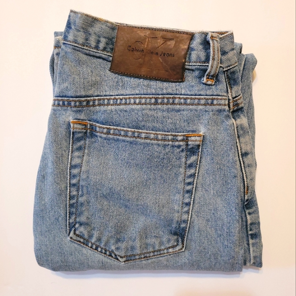 Vintage Calvin Klein High Waist 90s y2k Classic Mom Jean Light Wash Size 8